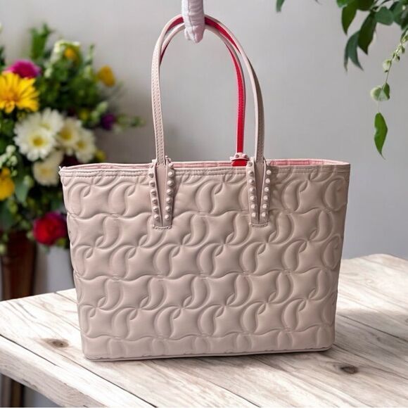 Christian Louboutin Nappa Embossed East West  Cabata Leather Tote - Picture 1 of 7